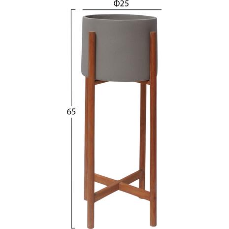 ΓΛΑΣΤΡΑ ΕΣΩΤ.ΧΩΡΟΥ RENTIL HM4684.03L FIBER CEMENT ΧΡΩΜΑ ΓΚΡΙ--ΒΑΣΗ TEAK Φ27x66Υ
