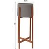 ΓΛΑΣΤΡΑ ΕΣΩΤ.ΧΩΡΟΥ RENTIL HM4684.03L FIBER CEMENT ΧΡΩΜΑ ΓΚΡΙ--ΒΑΣΗ TEAK Φ27x66Υ