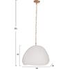 ΦΩΤΙΣΤΙΚΟ ΟΡΟΦΗΣ ΚΡΕΜΑΣΤΟ JAYLEN HM4703.02S FIBER CEMENT ΛΕΥΚΟ