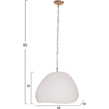 ΦΩΤΙΣΤΙΚΟ ΟΡΟΦΗΣ ΚΡΕΜΑΣΤΟ JAYLEN HM4703.02S FIBER CEMENT ΛΕΥΚΟ