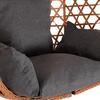 ΚΡΕΜΑΣΤΗ ΦΩΛΙΑ NESTA HM6468.05 ΜΑΥΡΟ ΜΕΤΑΛΛΟ--ΚΑΦΕ P.E.RATTAN 100x100x190Υεκ.