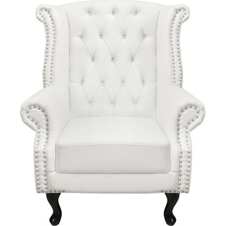 ΠΟΛΥΘΡΟΝΑ-ΜΠΕΡΖΕΡΑ T.CHESTERFIELD POLINA HM0053.02 PU ΛΕΥΚΟ ΜΑΤ 83x75x107Yεκ. (Λευκό)