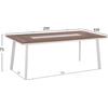ΤΡΑΠΕΖΙ ΑΛΟΥΜΙΝΙΟΥ TABER HM5131.11 ΛΕΥΚΟ ΜΕ POLYWOOD TOP 200x100x75Υεκ