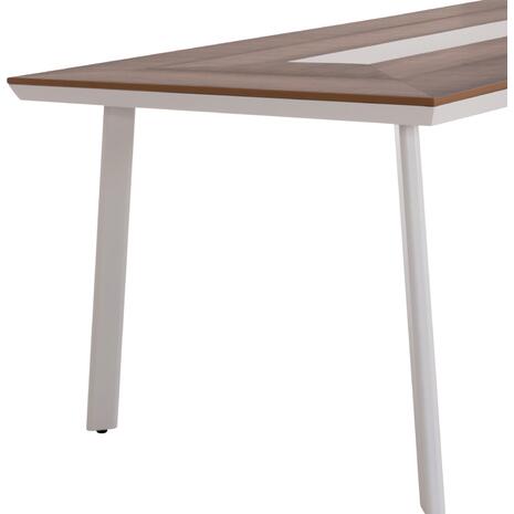 ΤΡΑΠΕΖΙ ΑΛΟΥΜΙΝΙΟΥ TABER HM5131.11 ΛΕΥΚΟ ΜΕ POLYWOOD TOP 200x100x75Υεκ