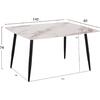 ΤΡΑΠΕΖΙ RAVEN HM18149.04 ΚΕΡΑΜΙΚΟ TOP ΜΕ ΟΨΗ ΛΕΥΚΟ/ΚΑΦΕ ΜΑΡΜΑΡΟ 140x80x74Υεκ.