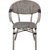 COSTA Πολυθρόνα Dining Αλουμινίου, Απόχρωση Antique Grey - Textilene Μπεζ (Ε286,1)