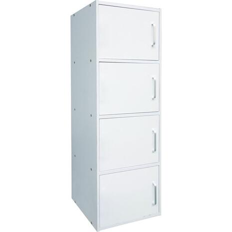 CLOSET Ντουλάπι Βοηθητικό Τετράφυλλο, Απόχρωση Άσπρο (Ε8383,1)