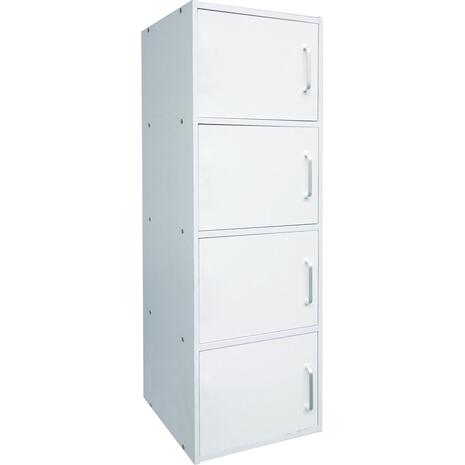 CLOSET Ντουλάπι Βοηθητικό Τετράφυλλο, Απόχρωση Άσπρο (Ε8383,1)