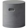 CONCRETE Cylinder Σκαμπό Κήπου - Βεράντας, Fiber Cement Grey (Ε6204)