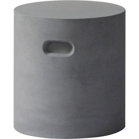 CONCRETE Cylinder Σκαμπό Κήπου - Βεράντας, Fiber Cement Grey (Ε6204)