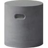 CONCRETE Cylinder Σκαμπό Κήπου - Βεράντας, Fiber Cement Grey (Ε6204)