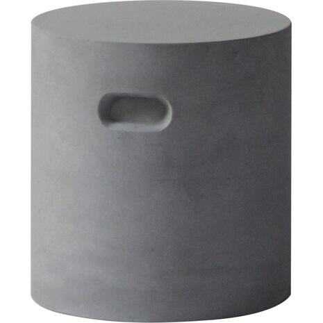 CONCRETE Cylinder Σκαμπό Κήπου - Βεράντας, Fiber Cement Grey (Ε6204)