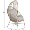ΠΟΛΥΘΡΟΝΑ-ΦΩΛΙΑ RULER HM6506.02 ΜΟΚΑ ΜΕΤΑΛΛΟ-P.E.RATTAN--ΓΚΡΙ ΜΑΞΙΛΑΡΙΑ 90x85x154Υεκ