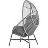 ΠΟΛΥΘΡΟΝΑ-ΦΩΛΙΑ RULER HM6506.01 ΓΚΡΙ ΜΕΤΑΛΛΟ-P.E.RATTAN-ΜΑΞΙΛΑΡΙΑ 90x85x154Υεκ