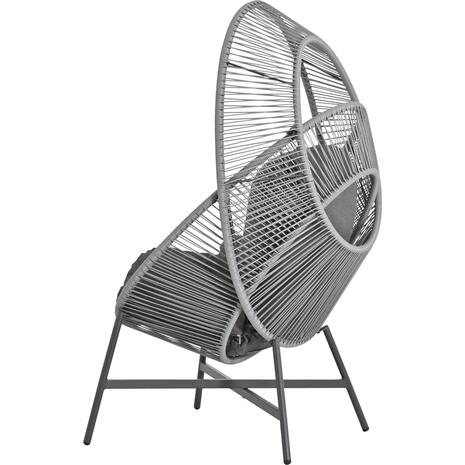 ΠΟΛΥΘΡΟΝΑ-ΦΩΛΙΑ RULER HM6506.01 ΓΚΡΙ ΜΕΤΑΛΛΟ-P.E.RATTAN-ΜΑΞΙΛΑΡΙΑ 90x85x154Υεκ
