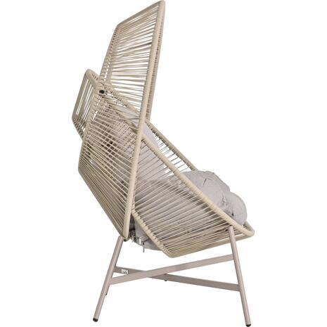 ΠΟΛΥΘΡΟΝΑ-ΦΩΛΙΑ RULER HM6506.02 ΜΟΚΑ ΜΕΤΑΛΛΟ-P.E.RATTAN--ΓΚΡΙ ΜΑΞΙΛΑΡΙΑ 90x85x154Υεκ