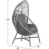 ΠΟΛΥΘΡΟΝΑ-ΦΩΛΙΑ RULER HM6506.01 ΓΚΡΙ ΜΕΤΑΛΛΟ-P.E.RATTAN-ΜΑΞΙΛΑΡΙΑ 90x85x154Υεκ