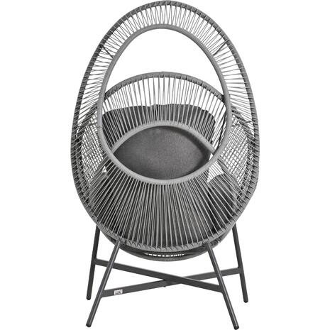 ΠΟΛΥΘΡΟΝΑ-ΦΩΛΙΑ RULER HM6506.01 ΓΚΡΙ ΜΕΤΑΛΛΟ-P.E.RATTAN-ΜΑΞΙΛΑΡΙΑ 90x85x154Υεκ