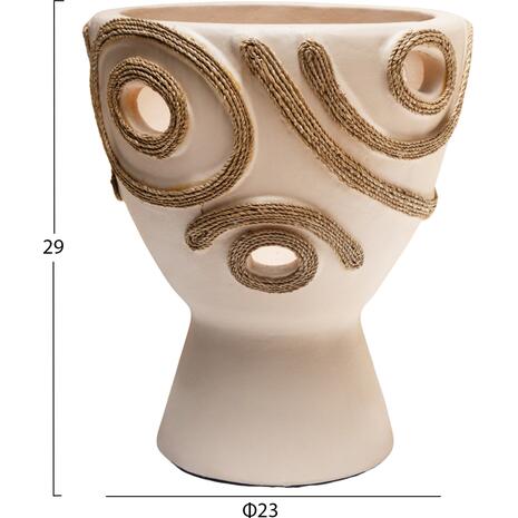 ΕΠΙΤΡΑΠΕΖΙΟ ΔΙΑΚΟΣΜΗΤΙΚΟ ΒΑΖΟ DEAN HM4678.02 ΤΕΡΑΚΟΤΑ ΣΕ ΚΡΕΜ--Φ25x28Υεκ.