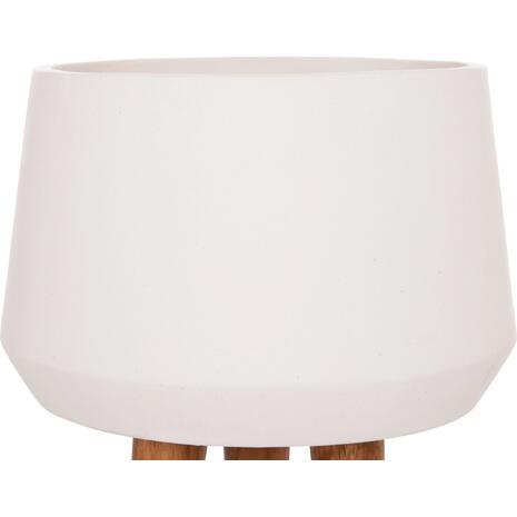 ΓΛΑΣΤΡΑ ΕΣΩΤ.ΧΩΡΟΥ QUAN HM4680.02L FIBER CEMENT ΛΕΥΚΟ--ΒΑΣΗ TEAK Φ38x62Υεκ