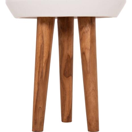 ΓΛΑΣΤΡΑ ΕΣΩΤ.ΧΩΡΟΥ QUAN HM4680.02L FIBER CEMENT ΛΕΥΚΟ--ΒΑΣΗ TEAK Φ38x62Υεκ