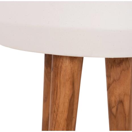 ΓΛΑΣΤΡΑ ΕΣΩΤ.ΧΩΡΟΥ QUAN HM4680.02L FIBER CEMENT ΛΕΥΚΟ--ΒΑΣΗ TEAK Φ38x62Υεκ