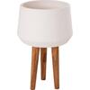 ΓΛΑΣΤΡΑ ΕΣΩΤ.ΧΩΡΟΥ QUAN HM4680.02L FIBER CEMENT ΛΕΥΚΟ--ΒΑΣΗ TEAK Φ38x62Υεκ
