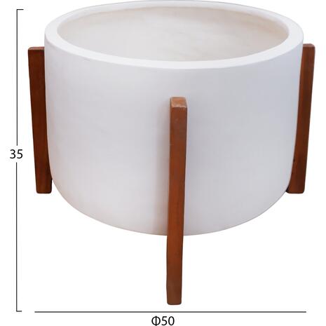 ΓΛΑΣΤΡΑ ΕΣΩΤ.ΧΩΡΟΥ HOFF HM4682.02L FIBER CEMENT ΛΕΥΚΟ-TEAK ΒΑΣΗ Φ50x35Υεκ