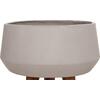 ΓΛΑΣΤΡΑ ΕΣΩΤ.ΧΩΡΟΥ QUAN HM4680.03S FIBER CEMENT ΓΚΡΙ--ΒΑΣΗ TEAK Φ37x36Υεκ