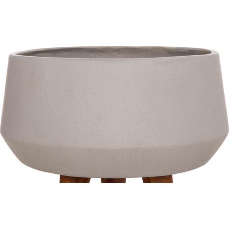 ΓΛΑΣΤΡΑ ΕΣΩΤ.ΧΩΡΟΥ QUAN HM4680.03S FIBER CEMENT ΓΚΡΙ--ΒΑΣΗ TEAK Φ37x36Υεκ