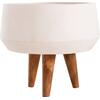 ΓΛΑΣΤΡΑ ΕΣΩΤ.ΧΩΡΟΥ QUAN HM4680.02S FIBER CEMENT ΛΕΥΚΟ--ΒΑΣΗ TEAK Φ37x36Υεκ