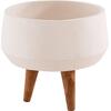 ΓΛΑΣΤΡΑ ΕΣΩΤ.ΧΩΡΟΥ QUAN HM4680.02S FIBER CEMENT ΛΕΥΚΟ--ΒΑΣΗ TEAK Φ37x36Υεκ