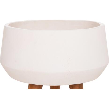 ΓΛΑΣΤΡΑ ΕΣΩΤ.ΧΩΡΟΥ QUAN HM4680.02S FIBER CEMENT ΛΕΥΚΟ--ΒΑΣΗ TEAK Φ37x36Υεκ