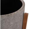 ΓΛΑΣΤΡΑ ΕΣΩΤ.ΧΩΡΟΥ HOFF HM4682.03L FIBER CEMENT ΓΚΡΙ-TEAK ΒΑΣΗ Φ50x35Υεκ