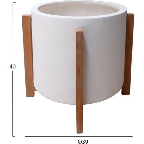 ΓΛΑΣΤΡΑ ΕΣΩΤ.ΧΩΡΟΥ HOFF HM4682.02M FIBER CEMENT ΛΕΥΚΟ-TEAK ΒΑΣΗ Φ40x39Υεκ