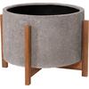 ΓΛΑΣΤΡΑ ΕΣΩΤ.ΧΩΡΟΥ HOFF HM4682.03L FIBER CEMENT ΓΚΡΙ-TEAK ΒΑΣΗ Φ50x35Υεκ