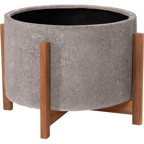 ΓΛΑΣΤΡΑ ΕΣΩΤ.ΧΩΡΟΥ HOFF HM4682.03L FIBER CEMENT ΓΚΡΙ-TEAK ΒΑΣΗ Φ50x35Υεκ
