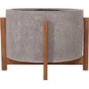 ΓΛΑΣΤΡΑ ΕΣΩΤ.ΧΩΡΟΥ HOFF HM4682.03L FIBER CEMENT ΓΚΡΙ-TEAK ΒΑΣΗ Φ50x35Υεκ