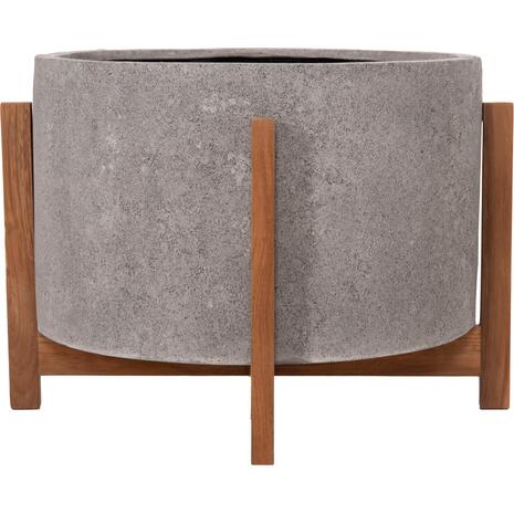 ΓΛΑΣΤΡΑ ΕΣΩΤ.ΧΩΡΟΥ HOFF HM4682.03L FIBER CEMENT ΓΚΡΙ-TEAK ΒΑΣΗ Φ50x35Υεκ