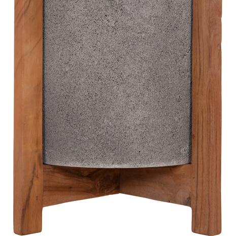 ΓΛΑΣΤΡΑ ΕΣΩΤ.ΧΩΡΟΥ HOFF HM4682.03S FIBER CEMENT ΓΚΡΙ-TEAK ΒΑΣΗ Φ33x42Υεκ