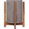 ΓΛΑΣΤΡΑ ΕΣΩΤ.ΧΩΡΟΥ HOFF HM4682.03S FIBER CEMENT ΓΚΡΙ-TEAK ΒΑΣΗ Φ33x42Υεκ