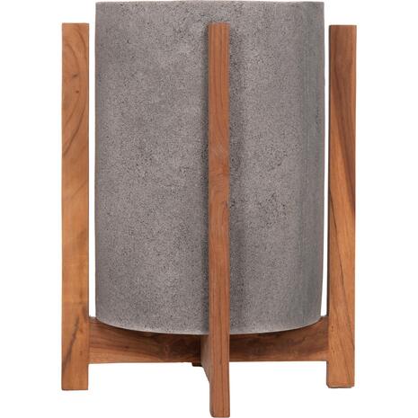 ΓΛΑΣΤΡΑ ΕΣΩΤ.ΧΩΡΟΥ HOFF HM4682.03S FIBER CEMENT ΓΚΡΙ-TEAK ΒΑΣΗ Φ33x42Υεκ