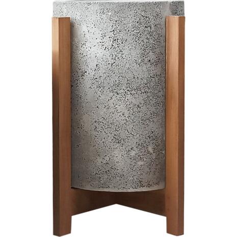 ΓΛΑΣΤΡΑ ΕΣΩΤ.ΧΩΡΟΥ HOFF HM4682.03S FIBER CEMENT ΓΚΡΙ-TEAK ΒΑΣΗ Φ33x42Υεκ