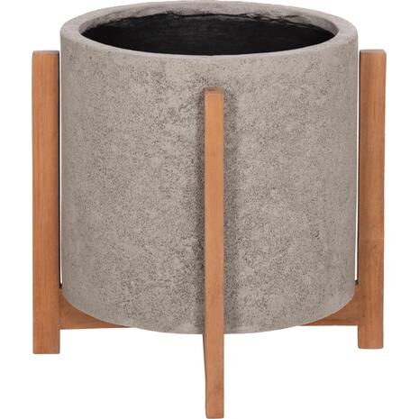 ΓΛΑΣΤΡΑ/ΚΑΣΠΟ ΕΣΩΤ.ΧΩΡΟΥ HOFF HM4682.03M FIBER CEMENT ΓΚΡΙ-TEAK ΒΑΣΗ Φ40x39Υεκ