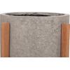ΓΛΑΣΤΡΑ/ΚΑΣΠΟ ΕΣΩΤ.ΧΩΡΟΥ HOFF HM4682.03M FIBER CEMENT ΓΚΡΙ-TEAK ΒΑΣΗ Φ40x39Υεκ