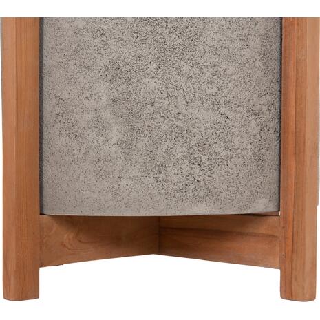 ΓΛΑΣΤΡΑ/ΚΑΣΠΟ ΕΣΩΤ.ΧΩΡΟΥ HOFF HM4682.03M FIBER CEMENT ΓΚΡΙ-TEAK ΒΑΣΗ Φ40x39Υεκ