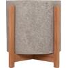 ΓΛΑΣΤΡΑ/ΚΑΣΠΟ ΕΣΩΤ.ΧΩΡΟΥ HOFF HM4682.03M FIBER CEMENT ΓΚΡΙ-TEAK ΒΑΣΗ Φ40x39Υεκ