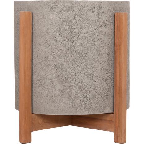 ΓΛΑΣΤΡΑ/ΚΑΣΠΟ ΕΣΩΤ.ΧΩΡΟΥ HOFF HM4682.03M FIBER CEMENT ΓΚΡΙ-TEAK ΒΑΣΗ Φ40x39Υεκ
