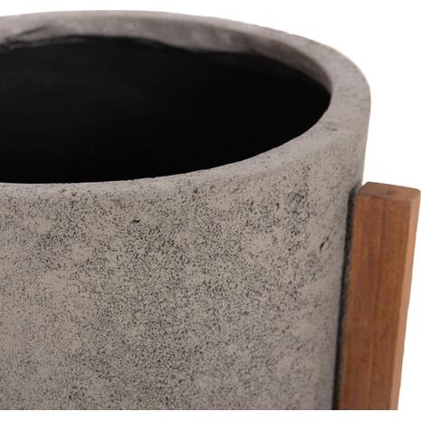 ΓΛΑΣΤΡΑ/ΚΑΣΠΟ ΕΣΩΤ.ΧΩΡΟΥ HOFF HM4682.03M FIBER CEMENT ΓΚΡΙ-TEAK ΒΑΣΗ Φ40x39Υεκ