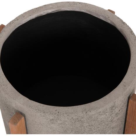 ΓΛΑΣΤΡΑ/ΚΑΣΠΟ ΕΣΩΤ.ΧΩΡΟΥ HOFF HM4682.03M FIBER CEMENT ΓΚΡΙ-TEAK ΒΑΣΗ Φ40x39Υεκ